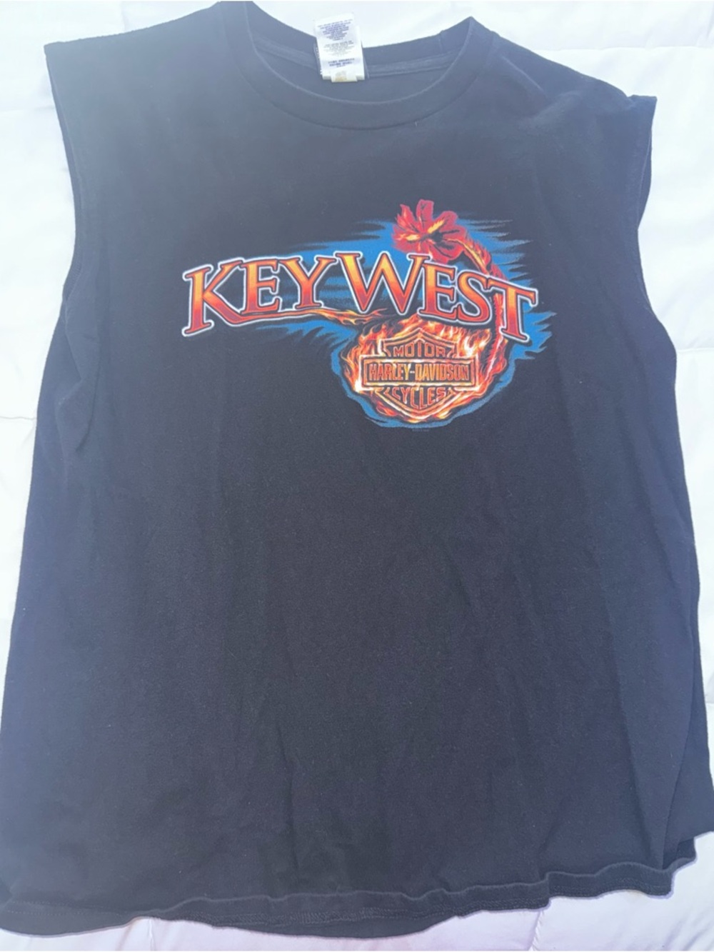 Harley-Davidson Black Tee with Orange & White Logo